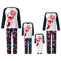 Amiliee Božićni podudaranje porodičnih pidžama za odrasle dječje dječje za odmor Xmas Elk Spavaće set