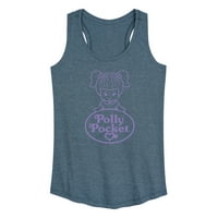 Polly džep - logo i lutka - ženski trkački rezervoar