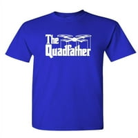 Quadfather - Unise pamučna majica Tee majica, Royal, 3xl