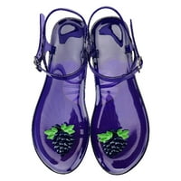 Ženske cipele Proizvođač prozirne Jelly Cipele žene Ravne papuče Ljetne papuče plaža Jelly Purple
