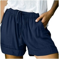 Ženske kratke hlače Plus size Teretne kratke hlače za žene Splice Comfy struk hlače Shors Labavi elastični