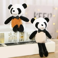 SunsuNrise Plish privjesak za lutke ugodan poštitni izrada PP pamučna luka kravata Panda punjena igračka za rođendan