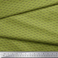 Soimoi Green Pamuk poplanski tkanini brkovi suočeni sa tiskanim tkaninom širom