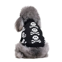 Funny PET kostim kostim džemper s visokim ovratnikom kostur Cosplay odjeća za štenete pseća crna veličina