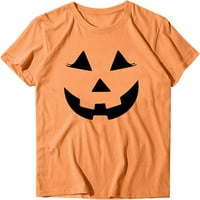 APEPAL Ljetna bluza majica za ženske kratkih rukava O-izrez Halloween Print Tunic Bluza Top Dame Ležeran