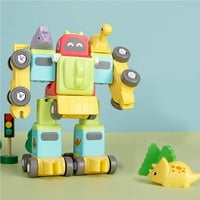 Dinosaur robot montiraju set Crtani film Style DIY robot igračka Education Buil Građevinski blok smiješan