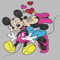 Muški Mickey i prijatelji Valentinovo, Minnie Mouse Smooch Povucite duhovicu Athletic Heather