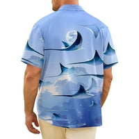 Okeanska majica, muške majice Grafički 3D print T Majice Muška majica, Outfit roditelj-dijete