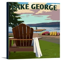 Jezero George, New York - Jezero i Adirondack stolica - jednostavno je rekao - umjetničko djelo u vezi