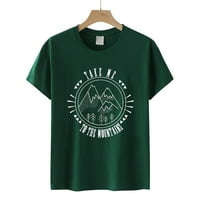 Majice za žene Ljeto planinarenje Mountain grafički cvjetni ispis posadni vrat labavi kratki rukav košulju za putovanja majica TOPS Tee Majica Top Bluze