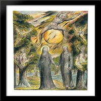 Sunce u njegovom gnjevu veliko crno drvo uokvirene umjetnosti za ispis William Blakea