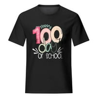 Zodggu popust Tunnic T majice za žene Trendy Girls Sretan dan škole Pismo Ispis modnih ženskih bluza