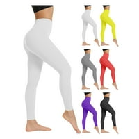 3-pakovanje: ženski visoko struk ultra-mekaste rastezljive čvrste fitness joge gamaše hlače