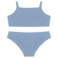 IEFiel djevojke Ljetne kupaće kostime na plaži Sport Halter Tankini kupaći kostim kupaći kostim plavi-a