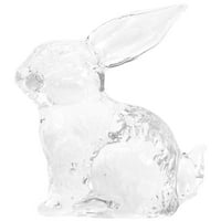 Staklena zečja figurica Godina zeca bistri zeko kabinet Zodiac Rabbit Adern