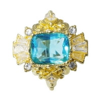 Frehsky prstenovi svijetli circon prsten s nebom plavo kameno nakit modni nakit angažirani prsten za
