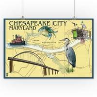 Chesapeake City, Maryland, nautička karta