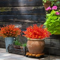 Morttinski snopovi umjetni cvjetovi lažni box drveni grmlje otporne na UV zrake FAU plastični lotos za kućni vrt viseće sadnica unutarnjeg dijela vrtnog trijema na otvorenom patulja