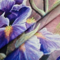 Ljetni vrhovi za žene V izrez cvjetne tiskane kratke majice kratkih rukava Ležerne prilike izlaske bluze