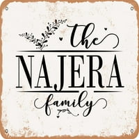 Metalni znak - porodica Najera - Vintage Rusty izgled