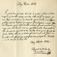 Uzorak rukopisa Miguela Saavedra de Cervantes u pismu napisao ga je na nadbiskupu Toledo March Miguel