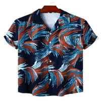 Grianlook muns gornji gumb dolje bluza rever vrat s jednim grudima Ljetne košulje kratki rukav, ležerna sa džepom obični fit cvjetni print stil-h xl