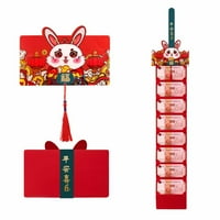 Kineski Zodijak zec crveni paketi Crtani dječji poklon novac za pakiranje za pakiranje kineskog novogodišnje