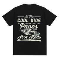 Cool Kids imaju papa sa vrućim šipkama očeve casual okrugli vrat kratki rukav gornji slov Ispis pulover