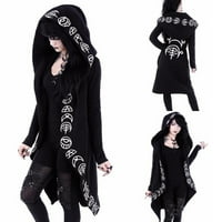 Idoravan kardigani za ženske proljeće žensko slobodno gotički punk dugih rukava s kapuljačom crne kardigan jakne