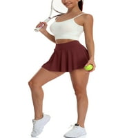 Suknja za tenis za žene sa džepovima obloga visoki stručni rubft atletic trčanje golf skrots suknje