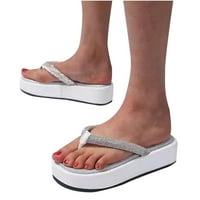 SHLDYBC papuče za žene, ženske cipele moda minimalistički sjajni klipni klip debeli donji sandali papuče