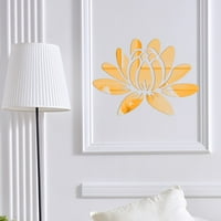 Cvjetanje lotos cvijeća akrilna zrcala zidna naljepnica postavljena DIY CACAL kućni muralni dekor