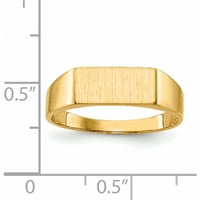 14k žuto zlato 5,5x otvoreni povratni prsten od sigurnosnog natpisa izrađen u Sjedinjenim Državama RS409