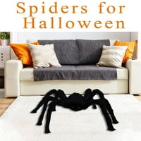 Sdjma Halloween Realistic Spider ukrasi, zastrašujući divovski dlakavi pauk sa crvenim očima i savidljivim