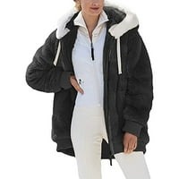 Aoochasliy Dame Winter Cardigan Clearence Plus veličina Plišana jakna Zip Cardigan kaput sa kapuljačom