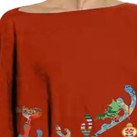 Ženska plus veličine Božićni kostim dugih rukava nepravilna pulover pulover pulover casual top