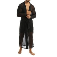 Medcursor Muška majica Prozirni otvoreni kardigan Cloak casual tops Streetwear Sleephing Majica