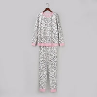 Ženska noćna ruba Leopard Print Sleep odjeće za spavanje Leisure Home Wear, Crna, Pink, A-XXL