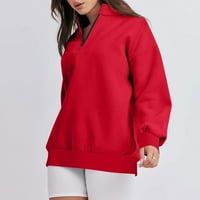 Umitay ženske dukseve Pulover ženska casual moda dugih rukava puna boja zip dukseri