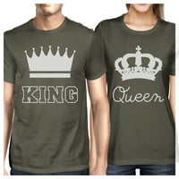 Kralj i kraljica Podudarni par Poklon košulje cool sive za mladenke