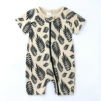QucoQPE toddler novorođenčad odjeće pamuk pamuk pamuk zipper romper kratki rukav pidžami bodi