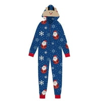 Corashan Porodična božićna pidžama, božićni kombinezon za božićne sa kapuljačom Pajamas Elk Loungewing