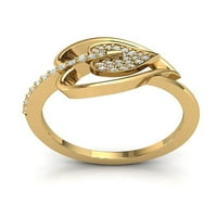 Natural 1CT okrugli rez dijamantski ženski ženski srčani mladenki zaručni prsten za vjenčanicu, 4K zlatni