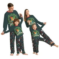 Kupretty crtić otisnuta porodica podudaranje božićne pidžame setovi dugih rukava hlače za spavanje spavaćice
