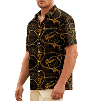 Fraigo muške havajske majice kratki rukav luksuzni print casual gumb dolje dress majica top for muns