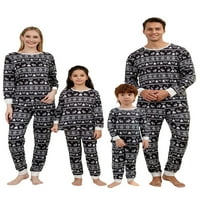 Huakaishijie Porodica Božićne pidžame setovi ženske muške djece PJS dugih rukava za spavanje salona