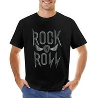 Rock and Roll muzički amblemi Vintage majica Muške pamučne klasične CrewNeck kratki rukav Tees Unise