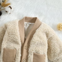 Vedolay Blazer jakne dječački haljina kaput reverske vunene mješavine zimske djece jakne, kaki 12-mjeseci