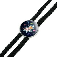 Kozmonaut pas astronaut u prostoru sa planetama i zvijezdama zapadno jugozapadno kauboj kravata Boja Bolo Tie