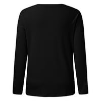 Aaimomet ženska vježbanje vrhovi ženskih ležerne V-izrez T-majice Labavi puff kratkih rukava TUNIC Bluza,